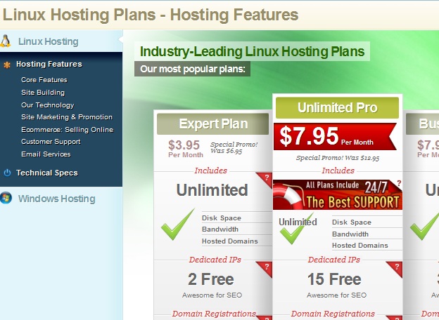 In the week ending on April 27, 2012, web hosting companies offered a range of sales and promotions on their hosting plans.